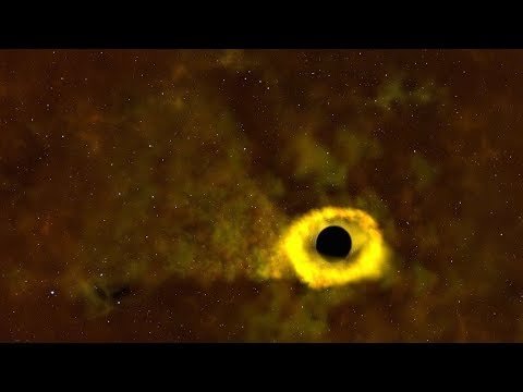 Star being swallowed by black hole